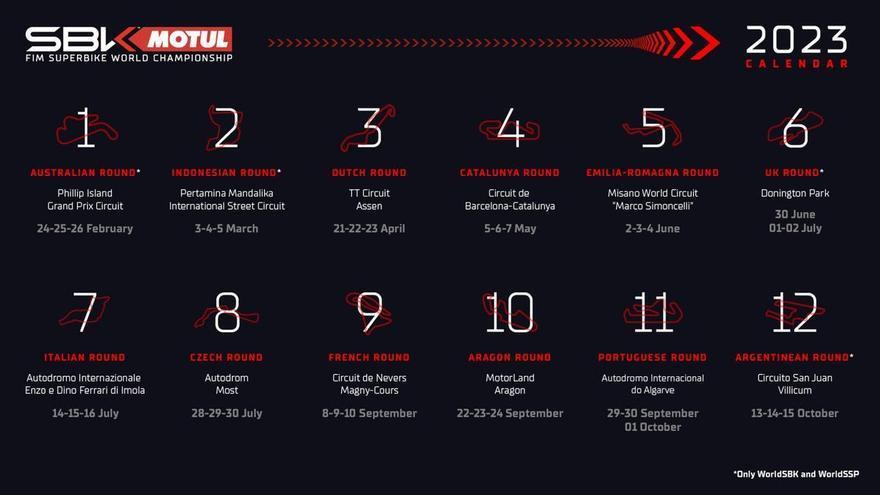 El Mundial de Superbike cierra su calendario 2023 con Imola