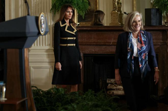 Melania Trump y Lucy Turnbull en la Casa Blanca