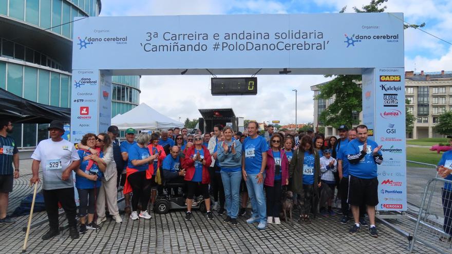 Más de 200 atletas dieron su respaldo a la lucha contra el daño cerebral en Lalín