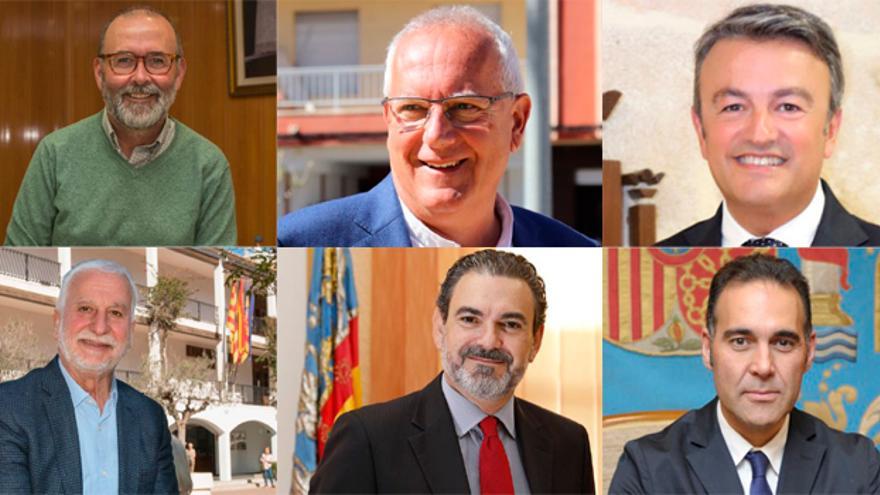 Juan José Berenguer, alcalde de El Campello; Vicent Grimalt, alcalde de Dénia; José F. Chulvi, alcalde de Xàbia; Jaume Llinares, alcalde de Altea; Vicente Arques, alcalde de l’Alfàs del Pi; Rafael Serralta, alcalde de Ibi