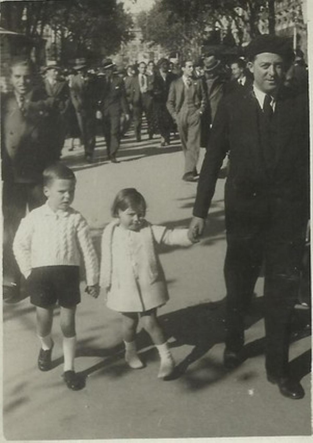 Passejant per Barcelona l’any 1934.
