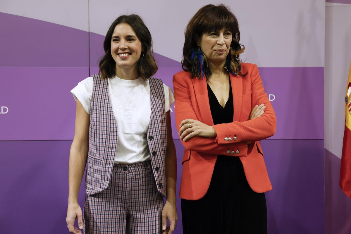 Irene Montero (i) y Ana Redondo.