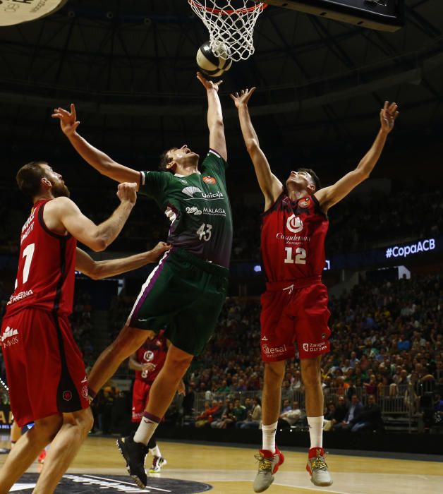 Victoria del Unicaja ante el Zaragoza en la Copa del Rey 2020.