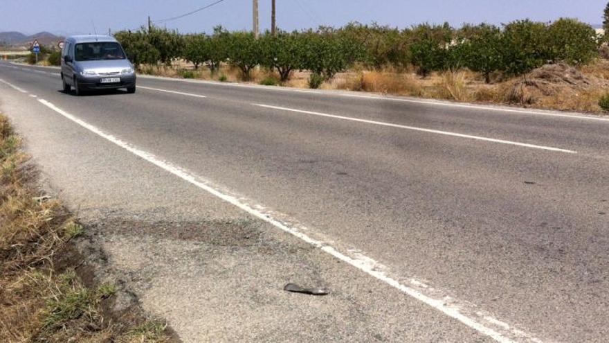 Lugar en el que tuvo lugar el atropello mortal, en la carretera de La Copa