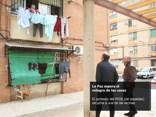 Los vecinos de La Paz esperan el milagro de las viviendas