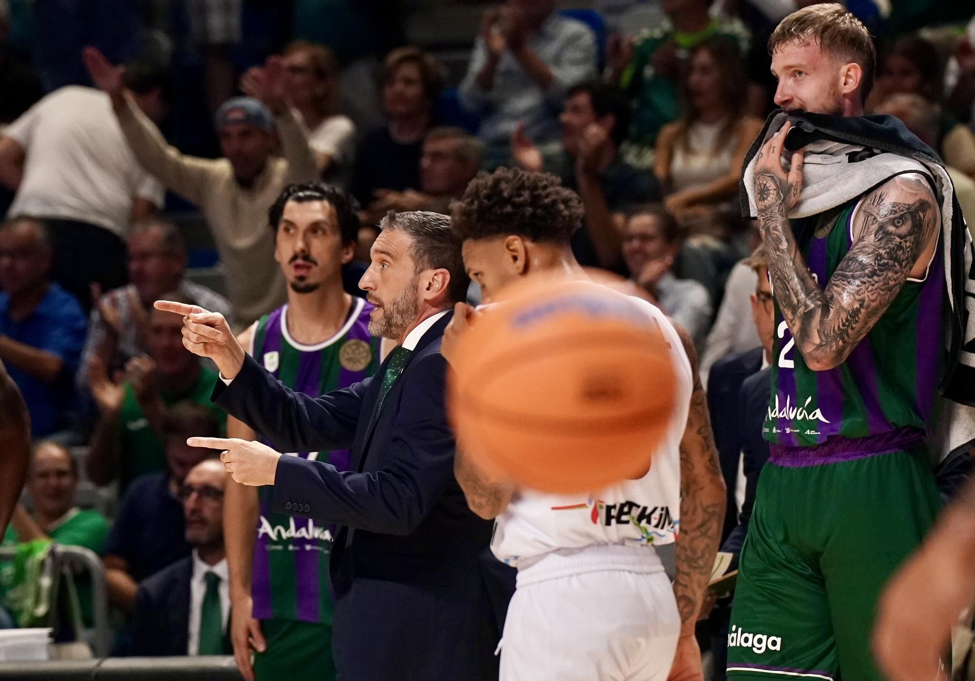 Partido disputado entre el Unicaja y el Aliaga Petkimspor de la BCL
