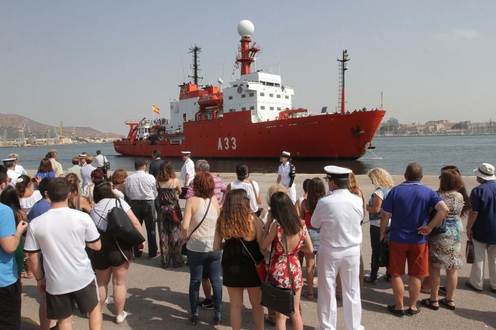 Llegada del buque Hespérides a Cartagena