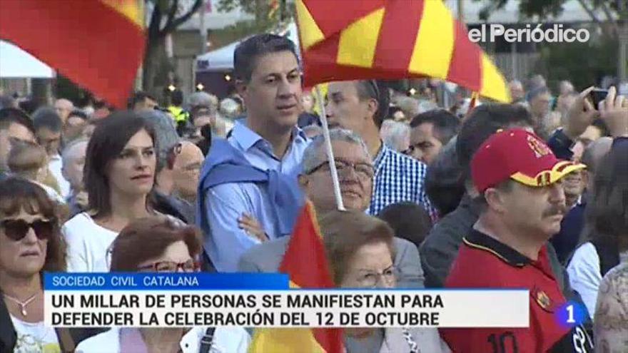 Patinazo de TVE con los manifestantes de Societat Civil Catalana