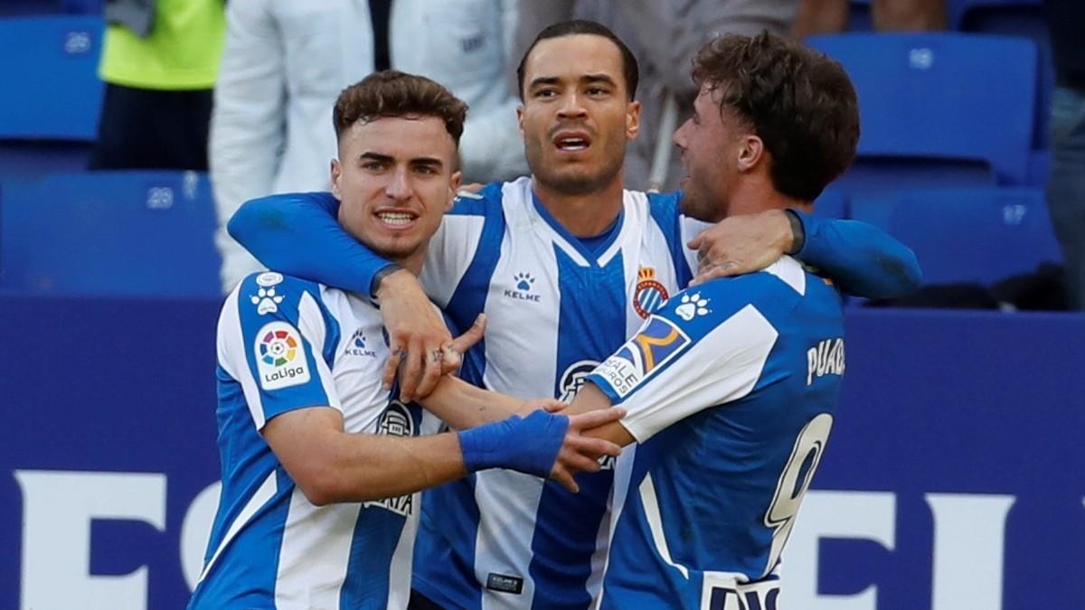 RDT celebra un gol con el Espanyol en una imagen de archivo