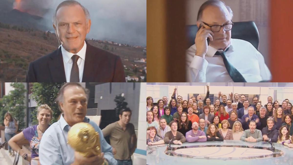 Pedro Piqueras en el vídeo homenaje de Informativos Telecinco.