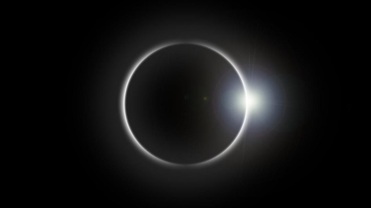 Eclipse solar total en una imagen de recurso