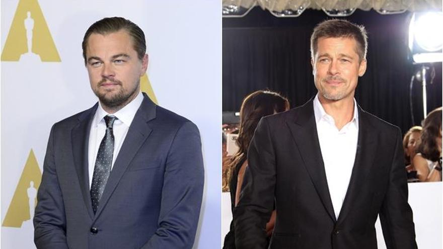 Los actores Leonardo DiCaprio y Brad Pitt.