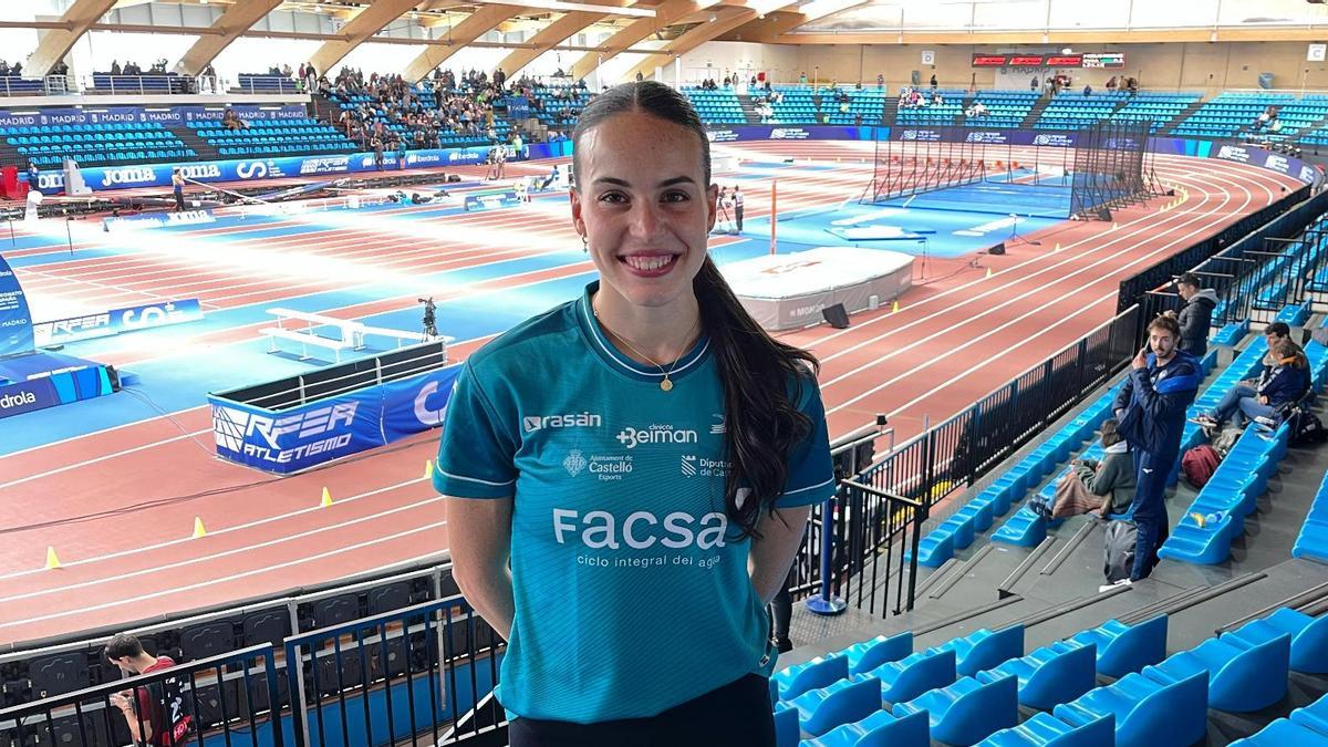 Carmen Avilés, en la pista madrileña de Gallur.