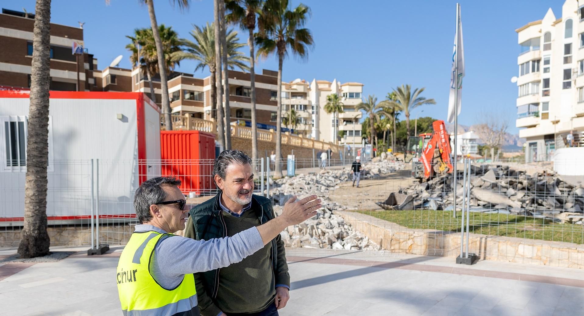Las obras que se han iniciado en el Paseo de las Estrellas de l'Alfàs del Pi