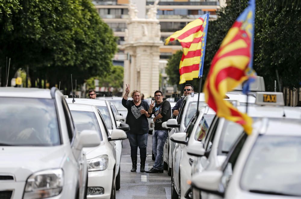 La protesta en pleno centro de la ciudad.