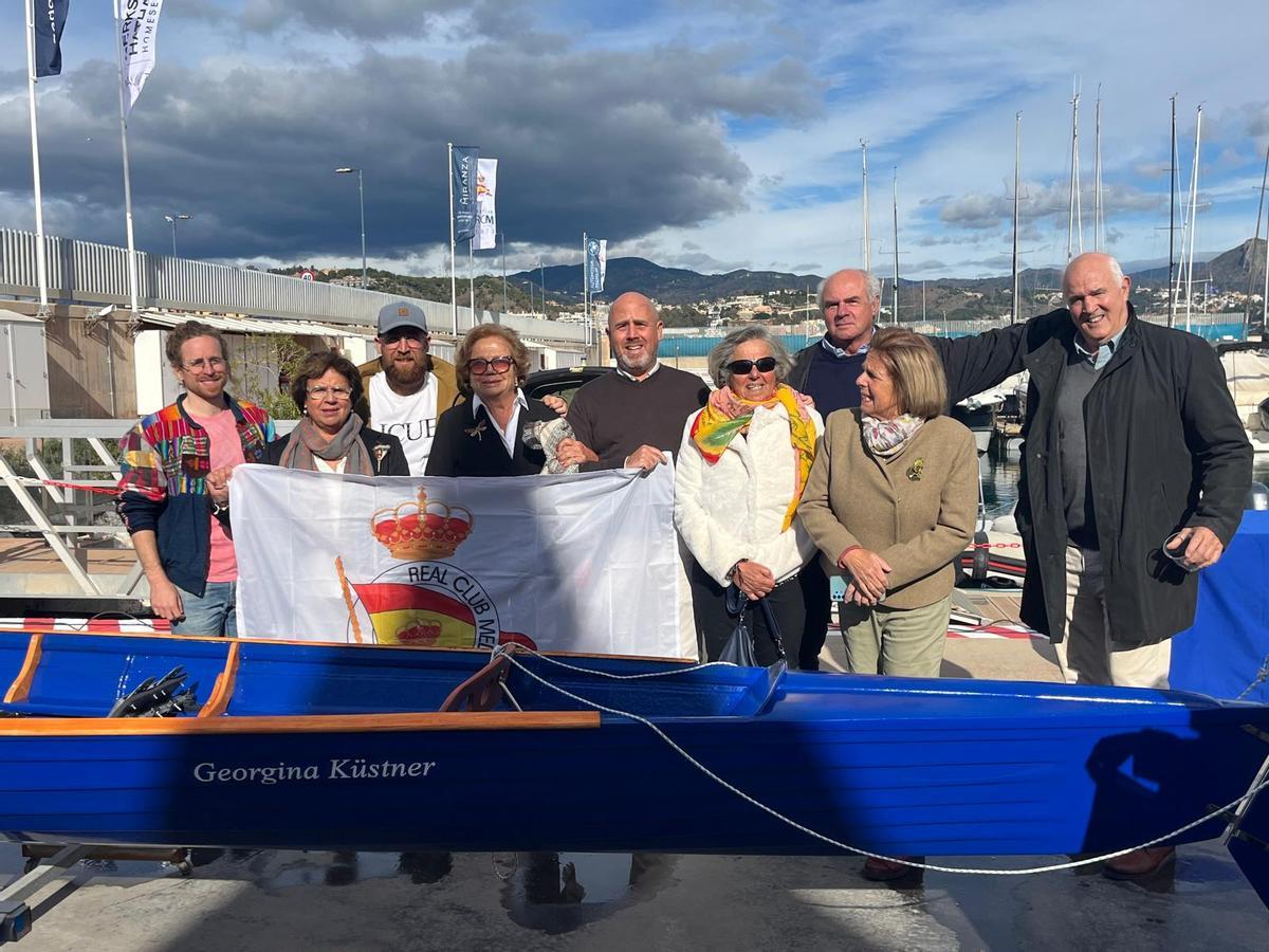 En el bautizo de una yola del Real Club Mediterráneo con el nombre de Georgina Küstner, el pasado diciembre.