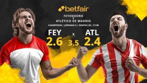 Feyenoord vs. Club Atlético de Madrid: horario, TV, estadísticas, clasificación y pronósticos