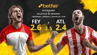 Feyenoord vs. Club Atlético de Madrid: horario, TV, estadísticas, clasificación y pronósticos