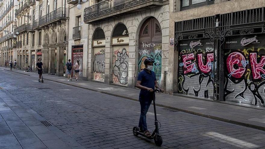 Comercios cerrados en Barcelona.