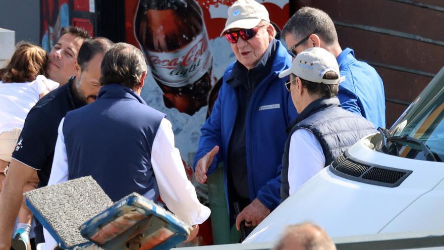 El Rey Juan Carlos llega a Sanxenxo para disfrutar de las regatas