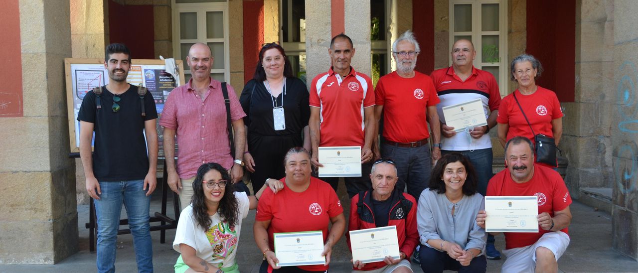 Los deportistas del Club Corredoiras.