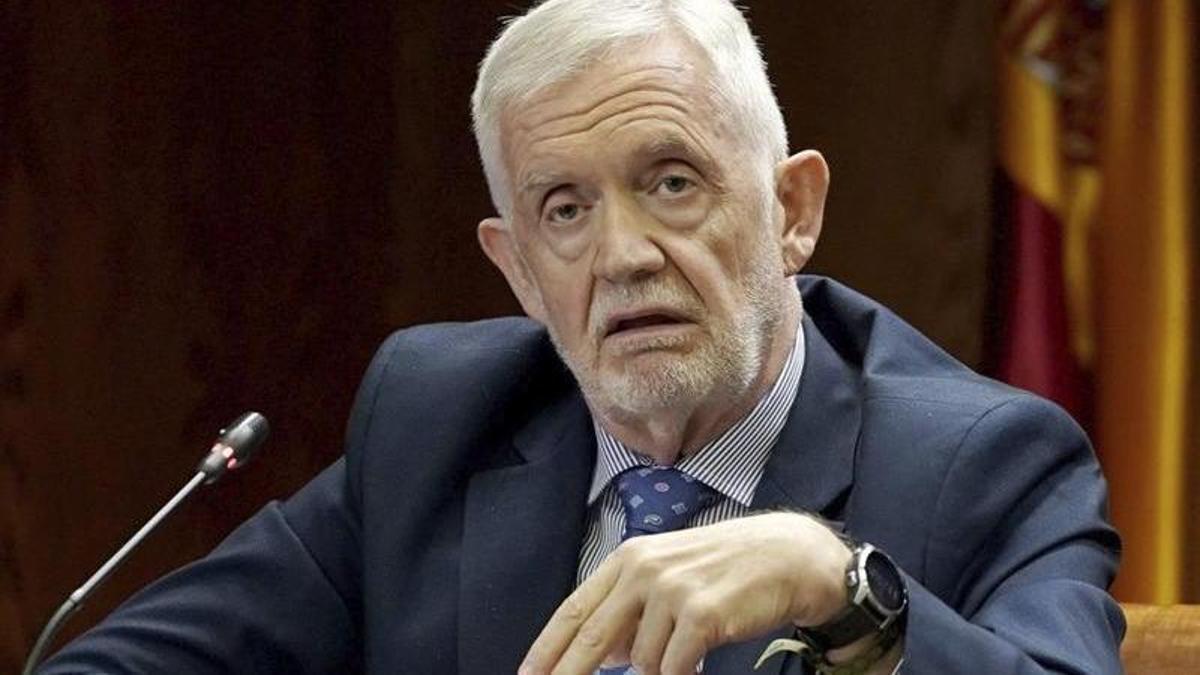 Manuel Llamas, director adjunt operatiu de la Guàrdia Civil, al Senat.