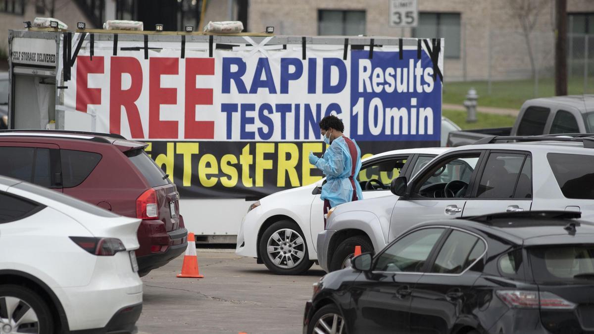 Un puesto de pruebas de coronavirus en Austin, Texas.