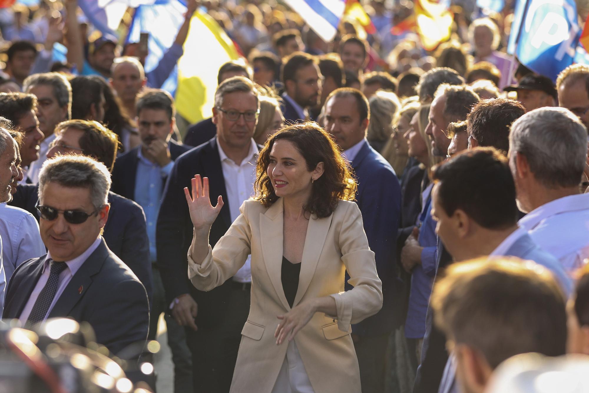 Isabel Díaz Ayuso en el acto de apertura de campaña del Partido Popular de Madrid
