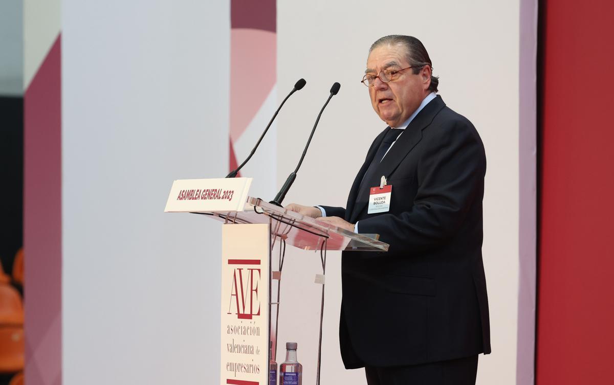Vicente Boluda, durante su intervención en la Asamblea General de AVE.