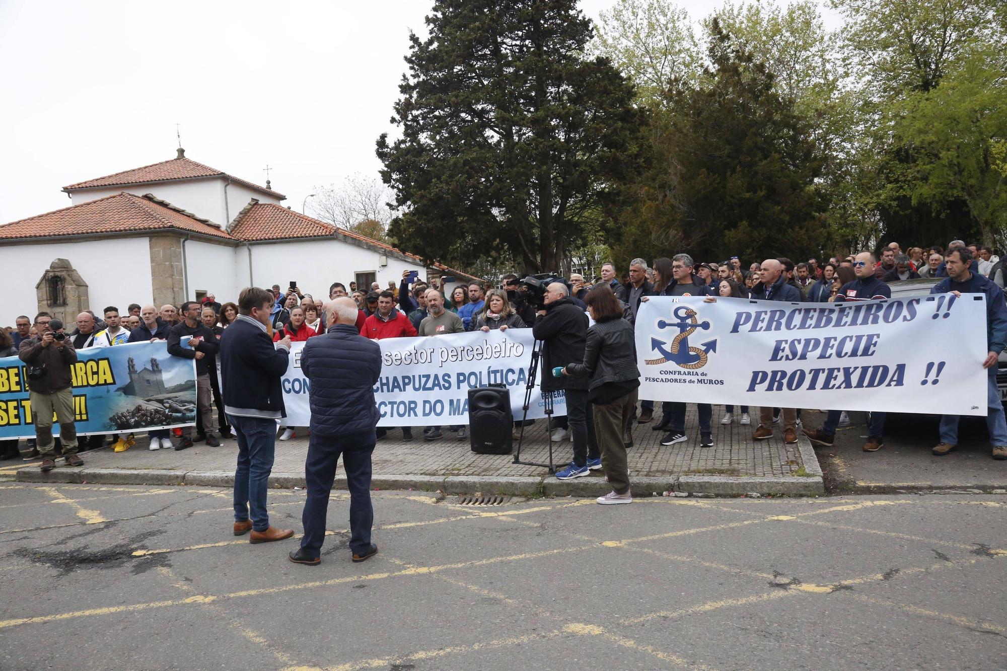 Manifestación del sector percebeiro en Santiago