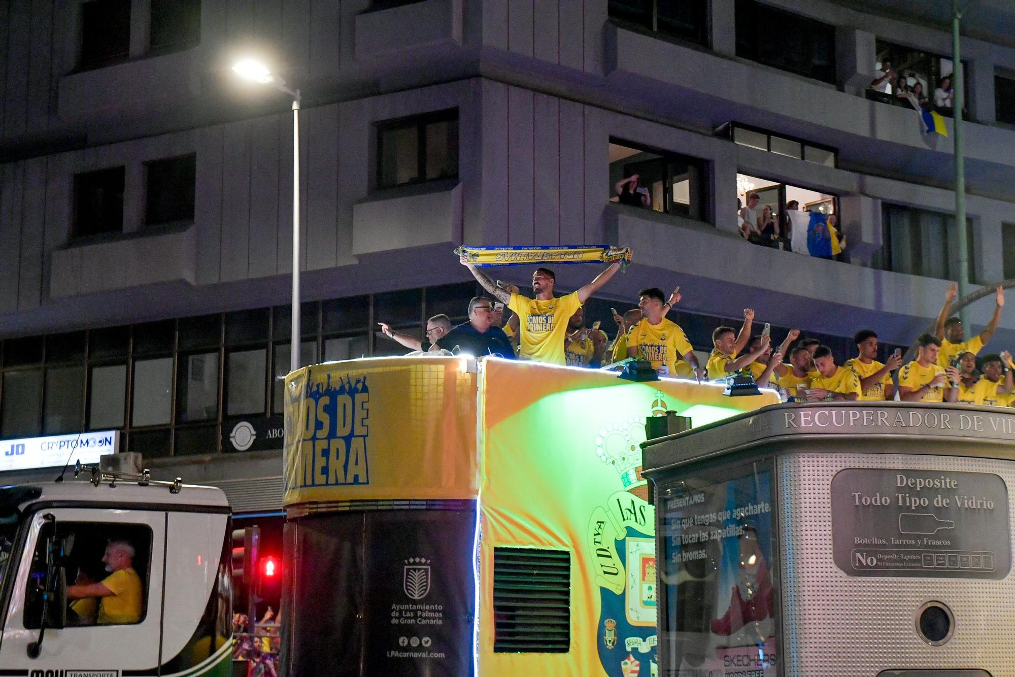 Así fue la celebración por el ascenso de la UD Las Palmas en Mesa y López