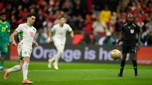 Brahim desperdicia el penalti a lo Panenka en la ocasión más clara de Marruecos en la Copa de África de fútbol 
