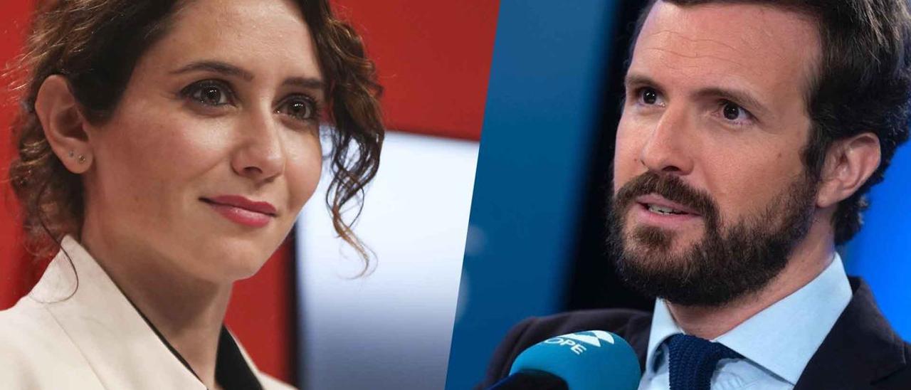 Isabel Díaz Ayuso y Pablo Casado.