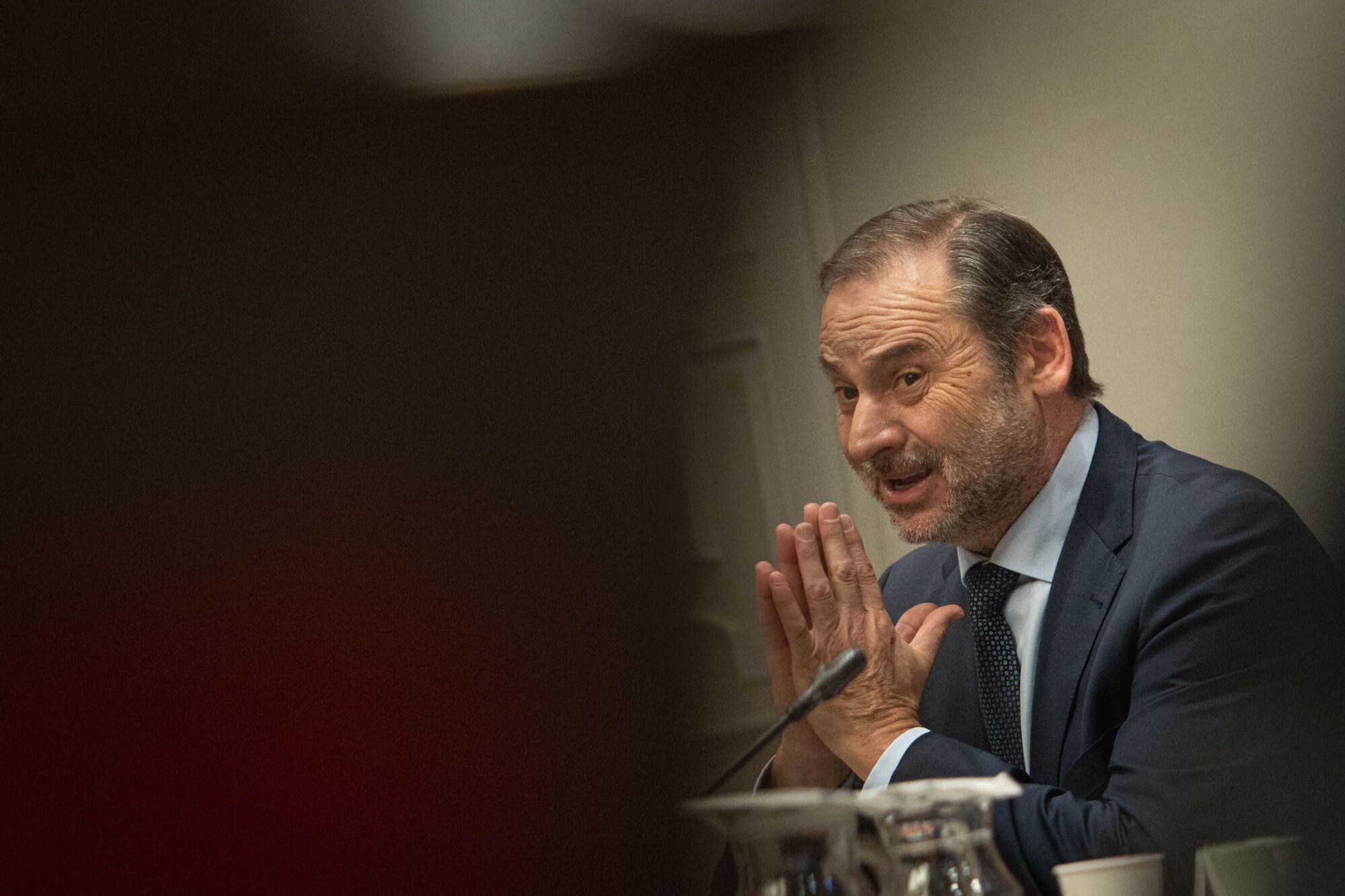José Luis Ábalos comparece en el Parlamento de Canarias.