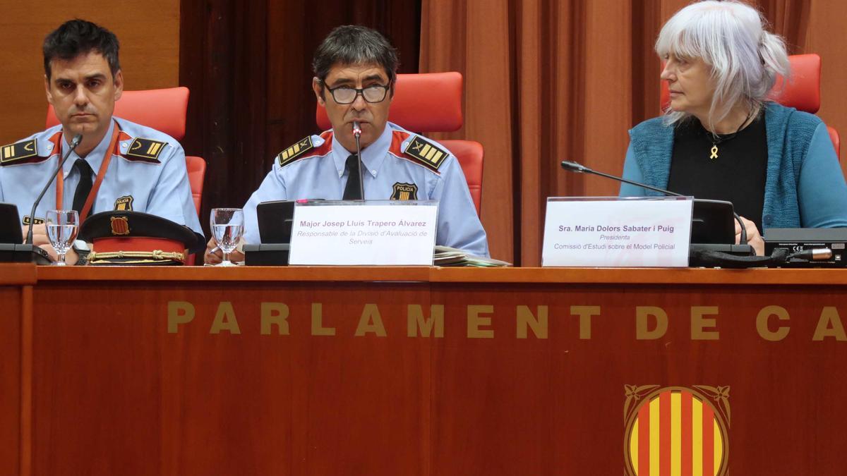 El major dels Mossos, Josep Lluís Trapero, a la comissió del model policial del Parlament