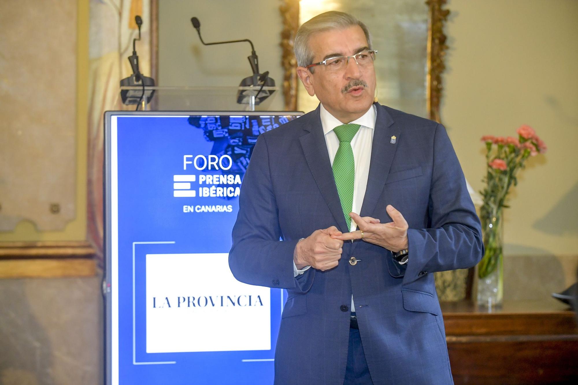 Román Rodríguez interviene en el Foro de Prensa Ibérica con la conferencia 'Capaces de un futuro mejor'