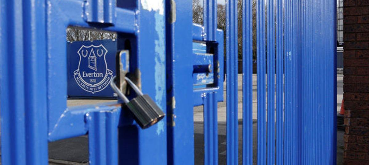Las instalaciones del Everton, cerradas por coronavirus.