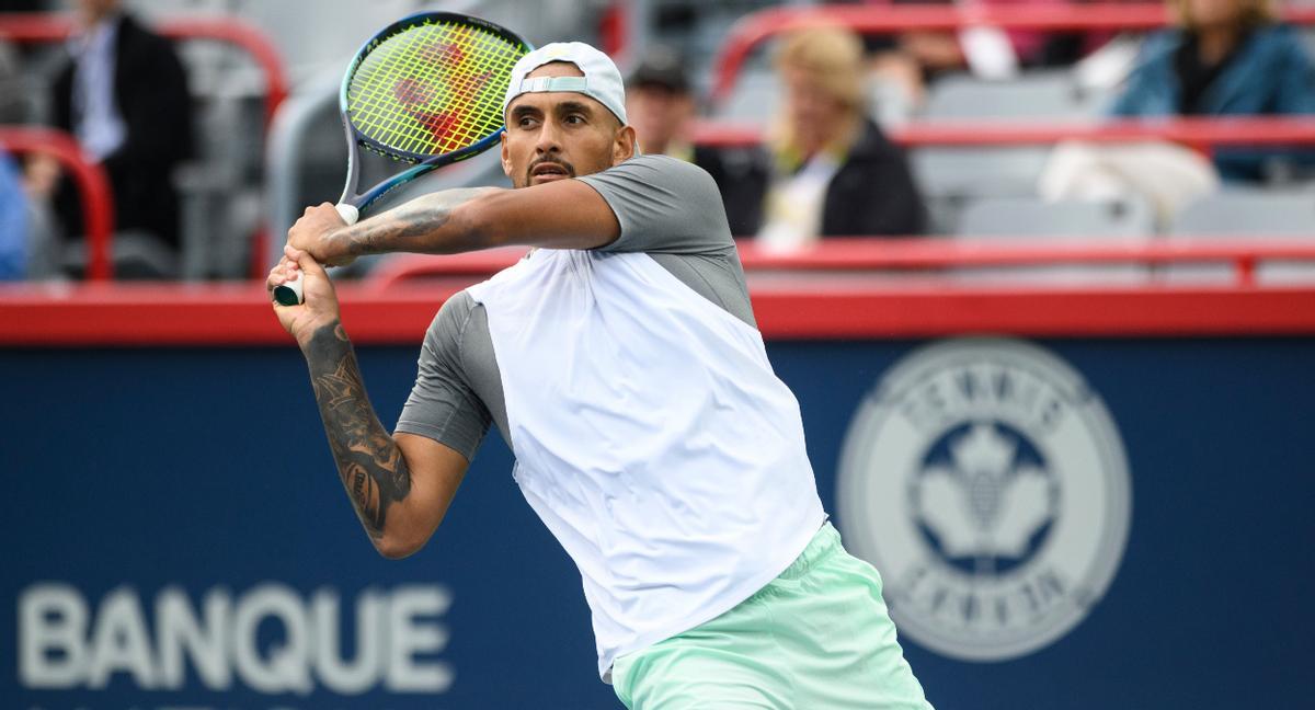 El tenista australiano, Nick Kyrgios, ante el polaco Hubert Hurkacz