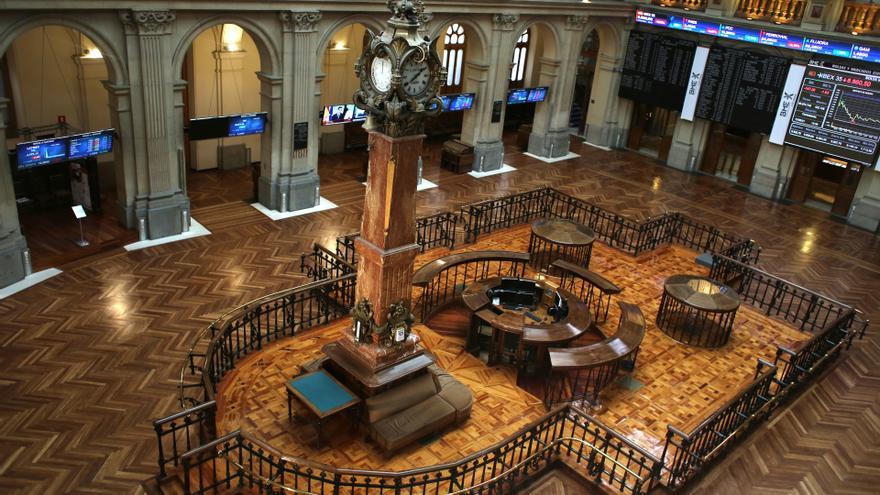 Interior del Palacio de la Bolsa de Madrid.