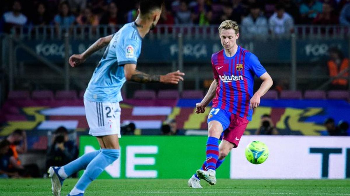 De Jong en la última victoria barcelonista frente al Celta