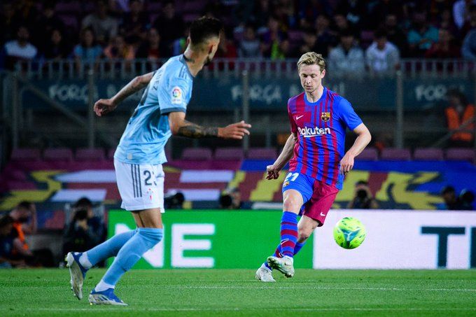 De Jong en la última victoria barcelonista frente al Celta