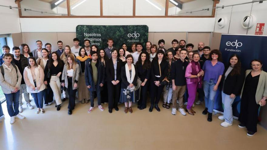 Los estudiantes de la Universidad de Oviedo durante el acto. | U. O.