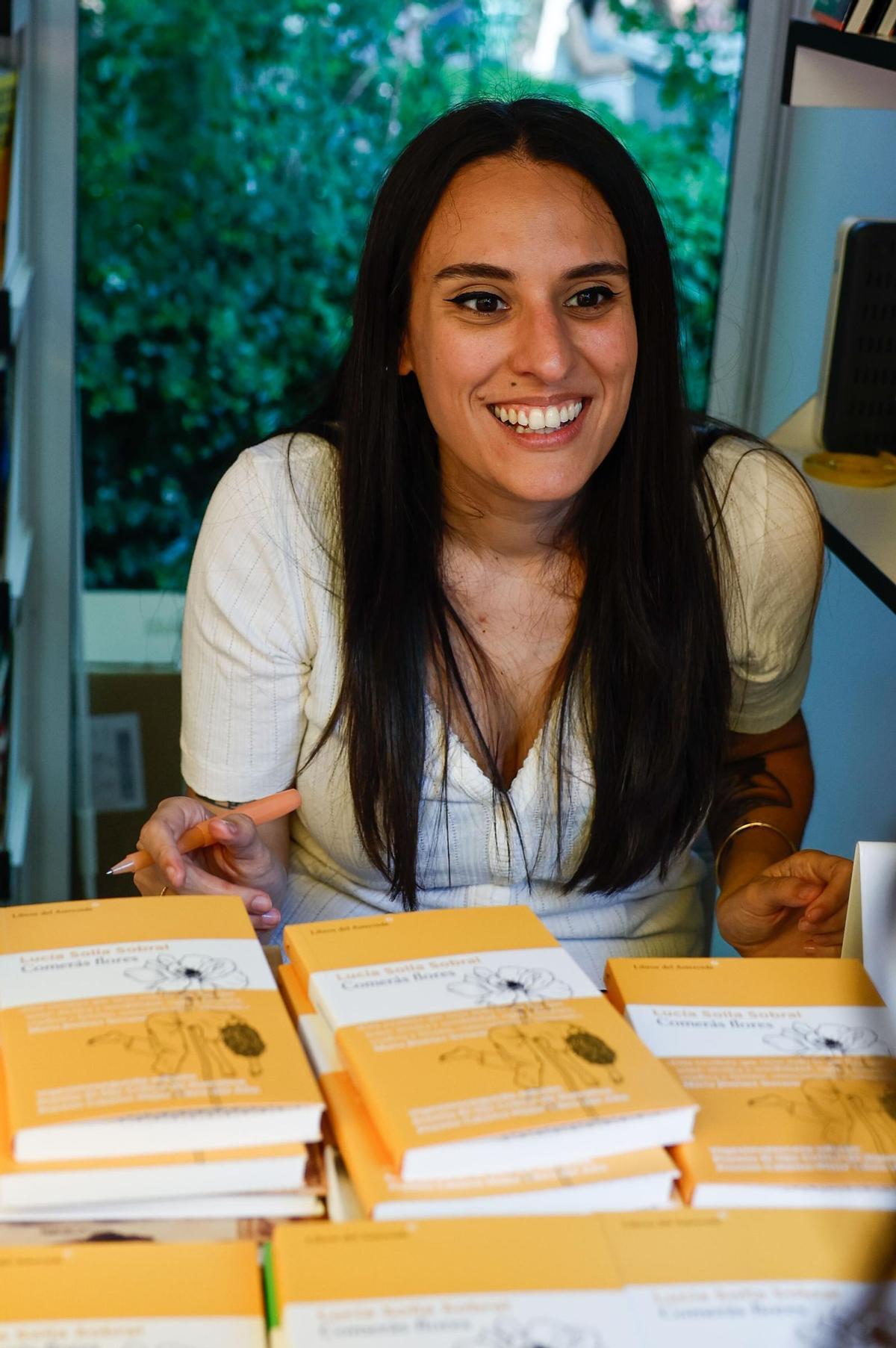 Lucía Solla Sobral, en la Feria del Libro de Madrid.