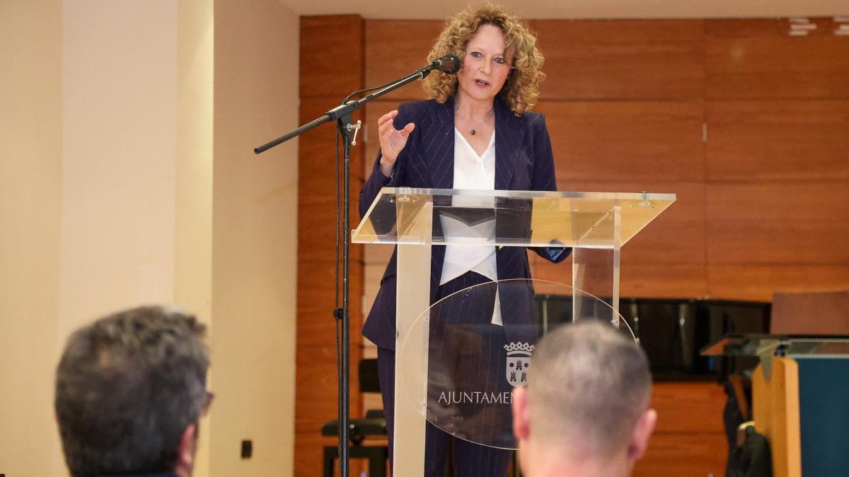 Amparo Folgado, ayer, en las jornadas sobre la dana