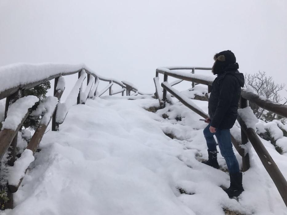 Vuelve a nevar en las montañas alicantinas