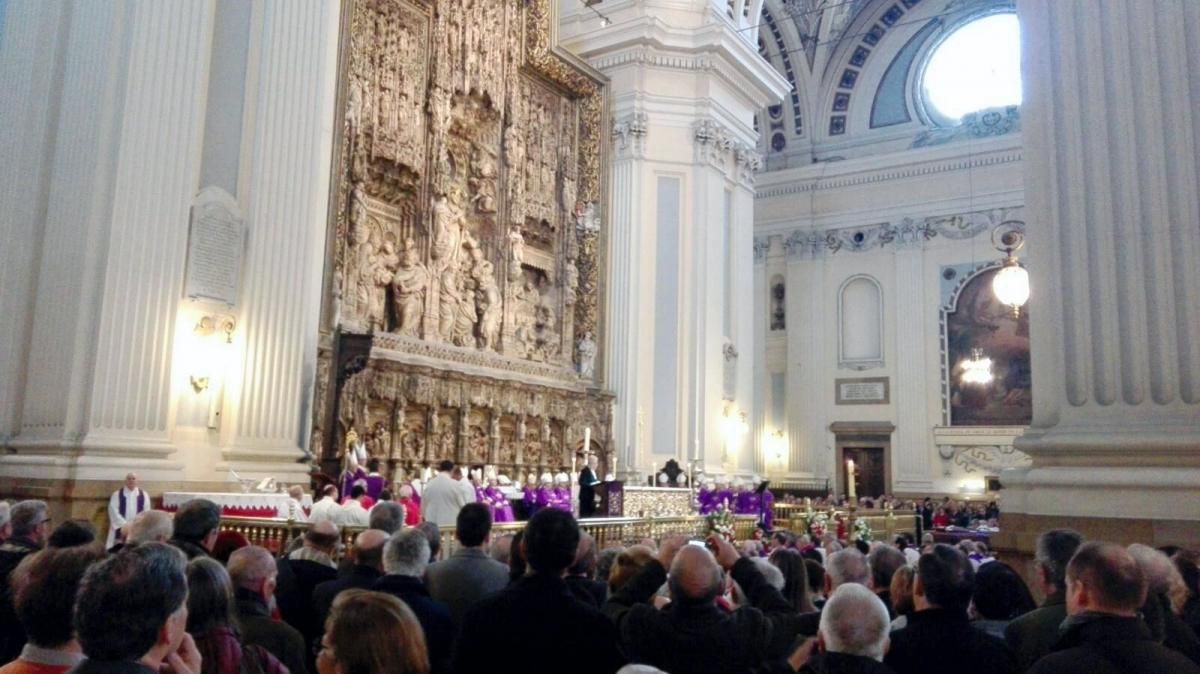 Funeral de Elías Yanez en la Basílica del Pilar