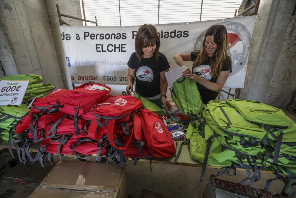 Mochilas solidarias de Elche para Siria