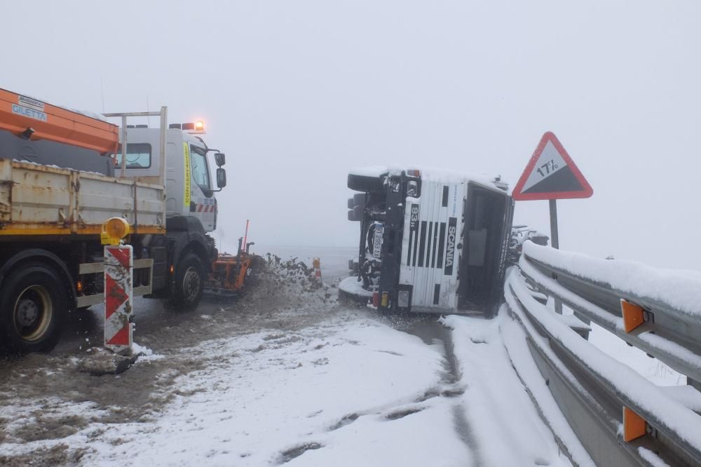 Nieve en el puerto de Pajares