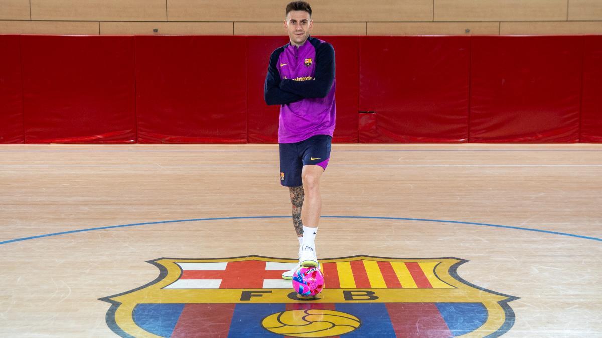 Pol Pacheco, muy feliz de regreso al Barça