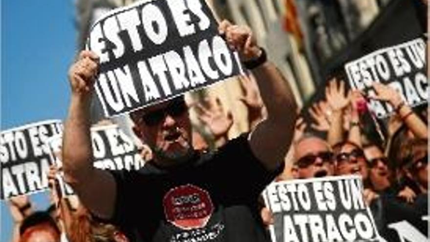 Protesta de treballadors públics a Madrid.